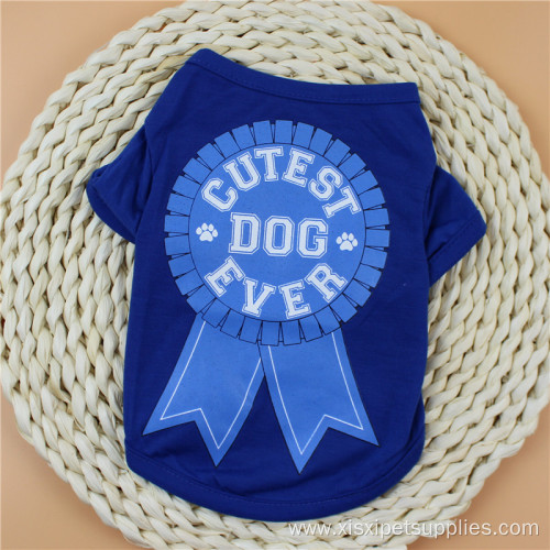 Letter print summer pet clothing small dog clothes